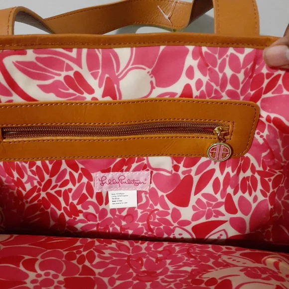 Lilly Pulitzer Off The Wagon Quilted Green Canvas Tote Shoulder Bag - Picture 6 of 8